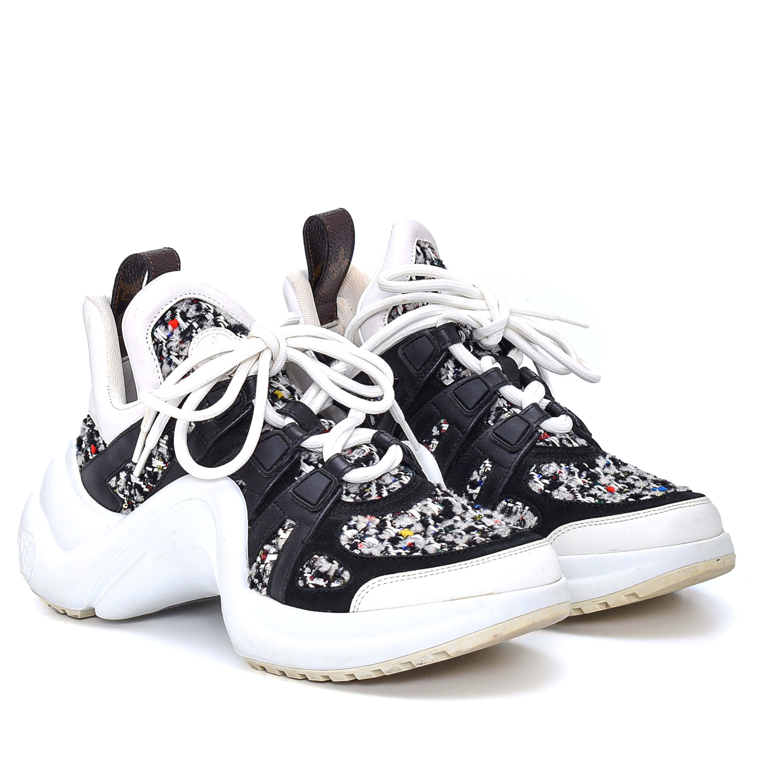 Louis Vuitton - White Tweed Archlight Sneakers